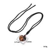 collier oeil de tigre coeur