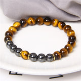 bracelet pierre hematite et oeil de tigre