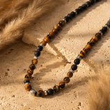 collier oeil de tigre homme