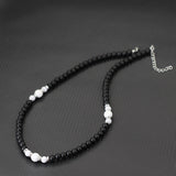 collier perles homme​
