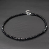 collier perle noir pour homme​