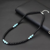 collier en perle turquoise pour homme​