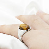 bague argent pierre semi precieuse