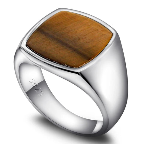 bague oeil de tigre homme