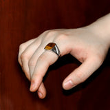 oeil de tigre bague homme​