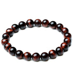 bracelet oeil de tigre rouge