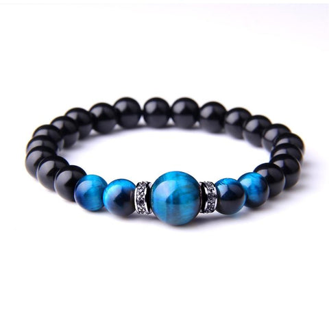 bracelet boule bleu