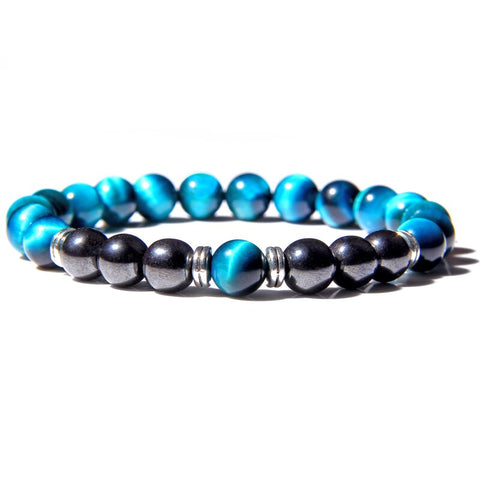bracelet pierre bleu clair