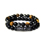 bracelet oeil de tigre triple protection