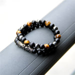 bracelet triple protection oeil de tigre