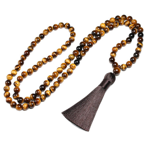 collier mala oeil de tigre