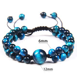 bracelet oeil de tigre bleu