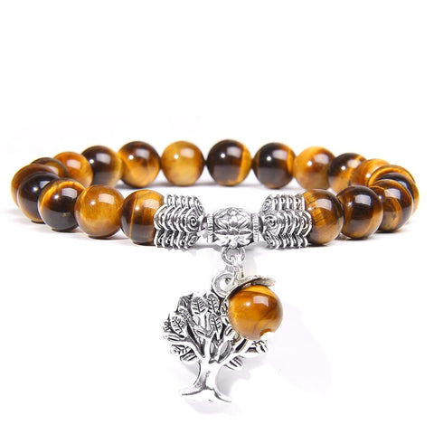bracelet oeil de tigre arbre de vie