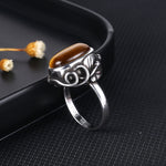 bague cabochon argent